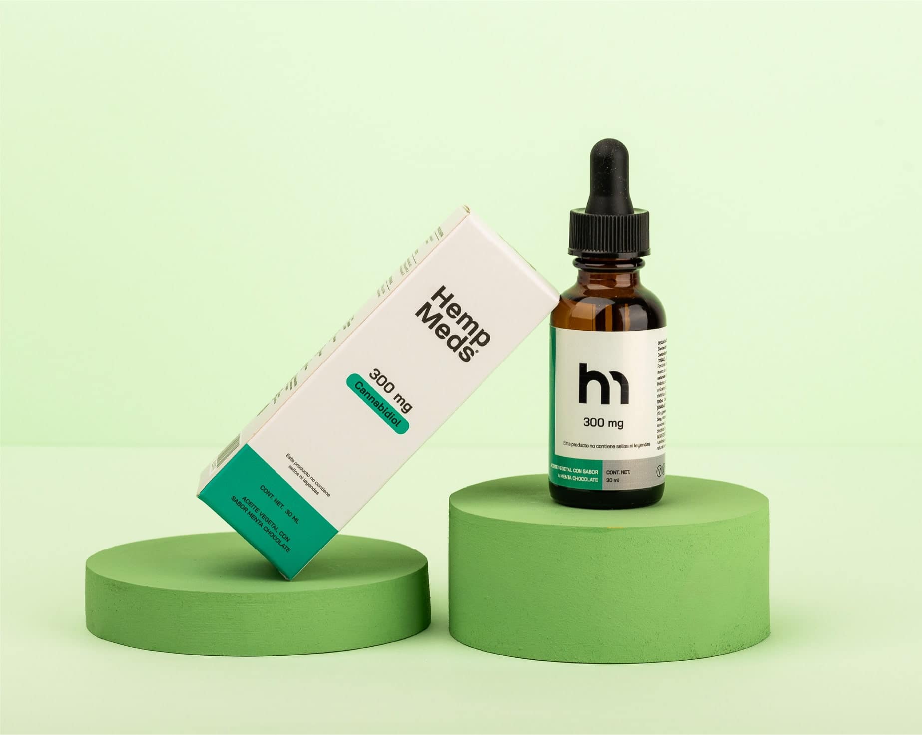 Aceite de cbd wellness con 300mg. 10mg/ml. frasco de 30ml. aceite vegetal con extracto de cannabis sativa l (cañamo) sin thc sabor menta- chocolate - Image 3