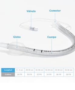 Alternative view of Tubo endotraqueal con globo y alma de acero 8.5 mm 34 fr.