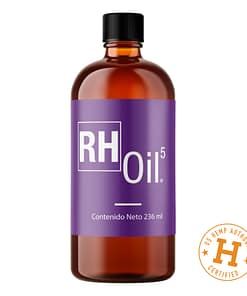Rh Oil 5 con 5,000mg. 21mg/ml. de cbd frasco de 236ml. aceite vegetal con extracto de cannabis sativa l (cañamo) sin thc.