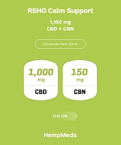 Alternative view of Rsho Cs (Calm Support) cbd + cbn frasco de 20 ml con 1150mg (30ml) aceite vegetal con extracto de cannabis sativa l (cañamo) sin thc.