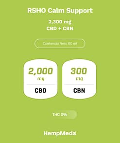 Alternative view of Rsho Cs (Calm Support) 2300mg. 38.3 mg/ml. de cbd + cbn frasco de 60ml. aceite vegetal con extracto de cannabis sativa l (cañamo) sin thc.