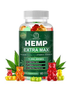 Gomitas de cañamo hemp extra max 1,200,000 mg. frasco 60 piezas