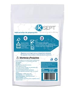 Alternative view of K Sept 1500 ppm Trocloseno de Sodio NaDCC sobre con 1 tableta efervescente para 1 litro
