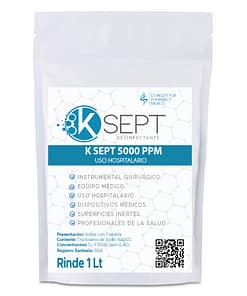 K Sept 5000 ppm Trocloseno de Sodio NaDCC sobre con 1 tableta efervescente