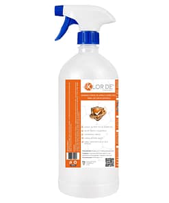 Klor de 1000 ppm trocloseno de sodio nadcc + tensoactivo (detergente) y un clorante azul atomizador bote 1 litro