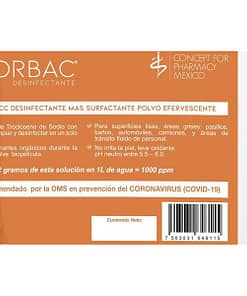 Alternative view of Klor bac 600 ppm trocloseno de sodio nadcc + tensoactivo ( detergente ) bote 1 kilo
